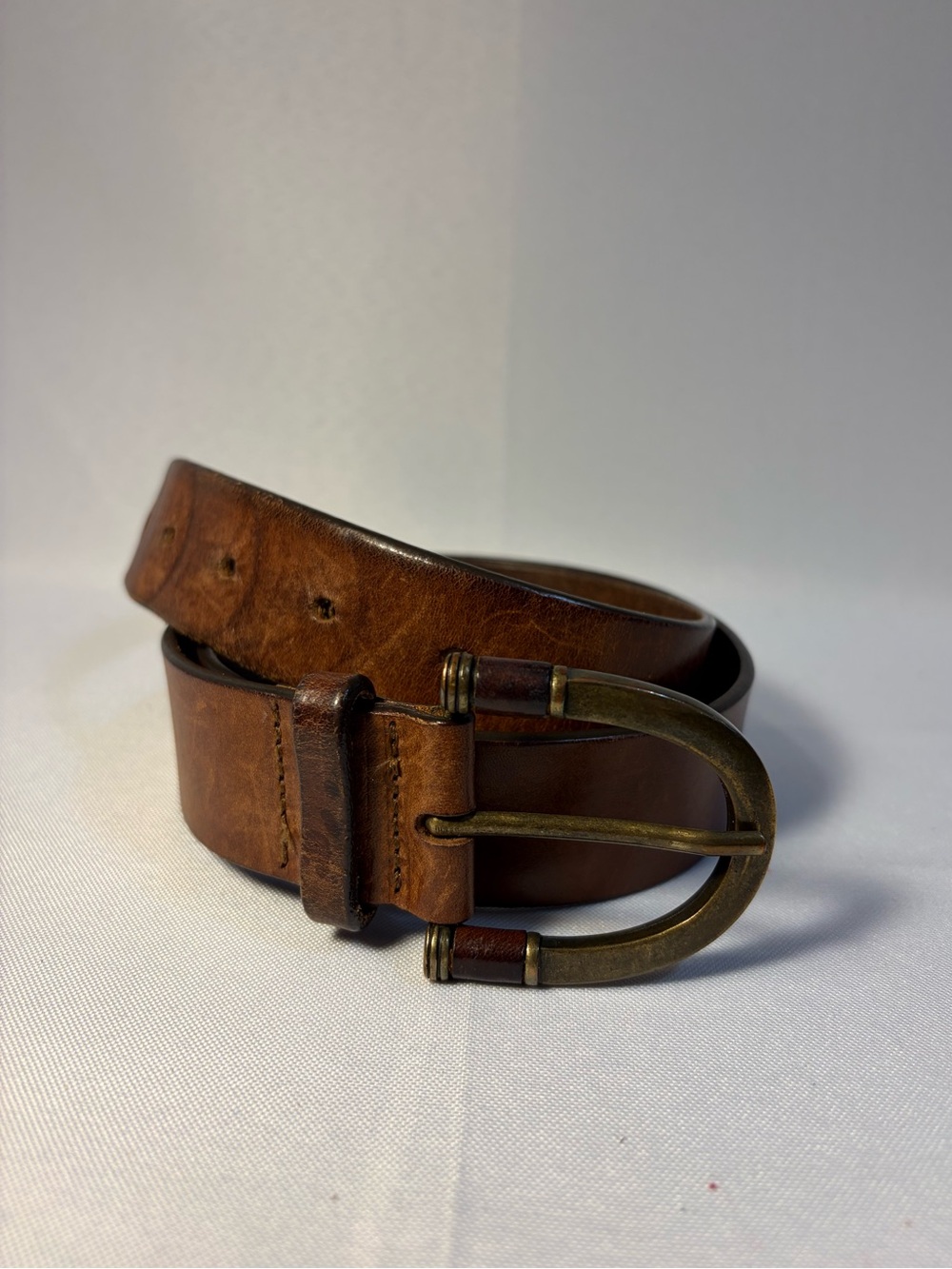 Eddie Bauer Women's Brown Leather Belt